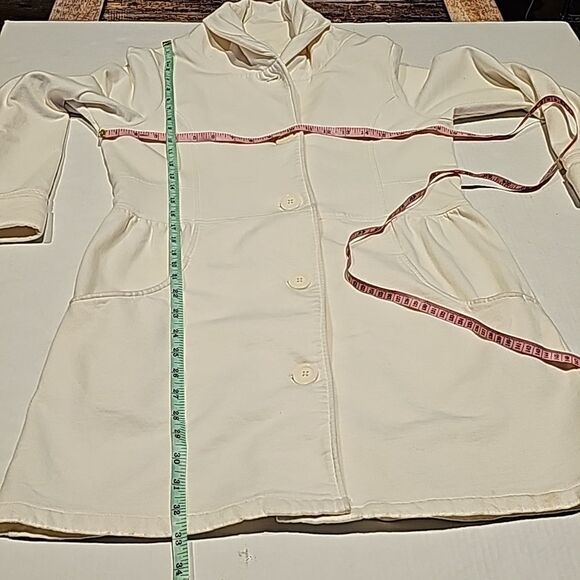 Prana cream color lightweight button front jacket size medium - Picture 6 of 7